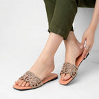 Braided Strap Wedge Slides
