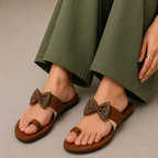 Beaded Strap Toe-Ring Flat