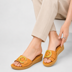 Luxury Buckle Comfort Platform Slides