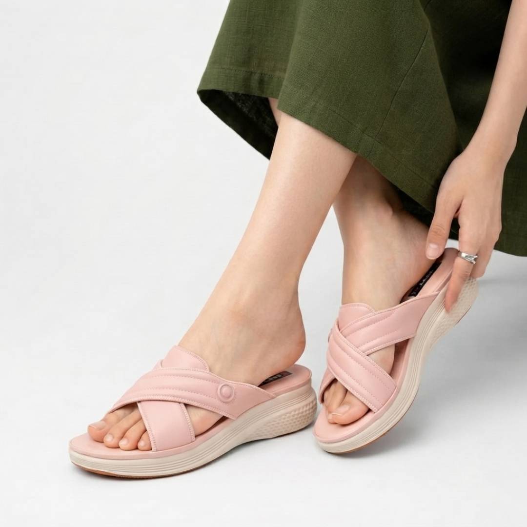 Soft Cross Strap Comfort Slides