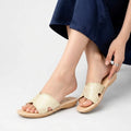 Feetall Gold Glitter Toe-Ring Slide Sandal
