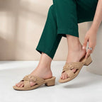 Criss-Cross Buckle Heeled