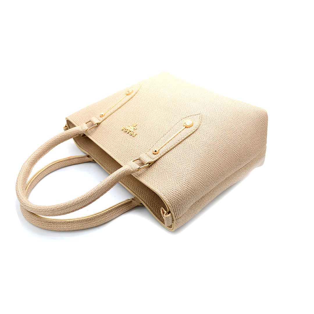 Golden Grace Textured Tote Bag