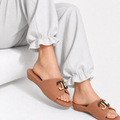 Luxe Logo Strap Flat Slides