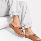 Luxe Logo Strap Flat Slides