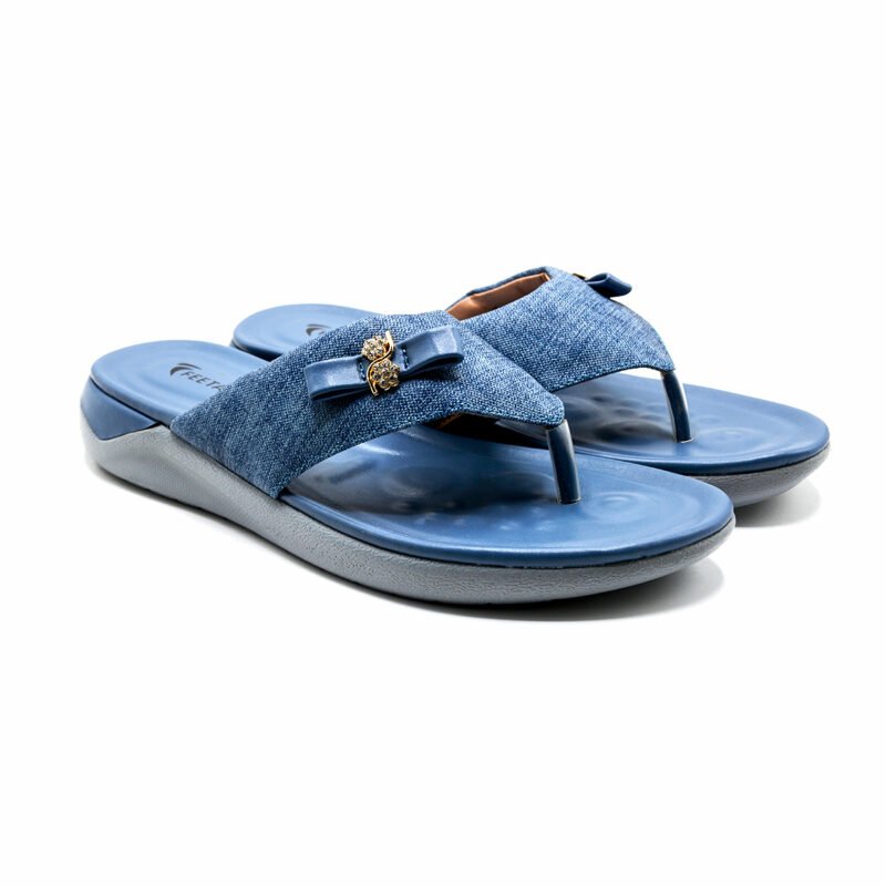 Denim Bliss Toe-Ring Slippers
