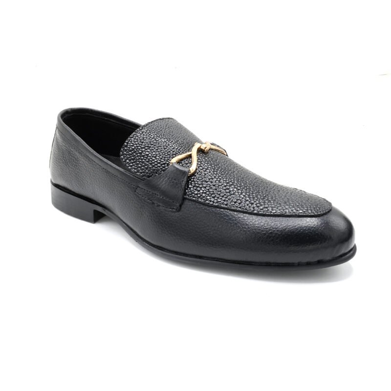 Men’s Classic Black Leather Loafers