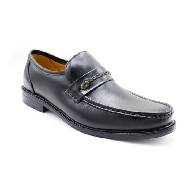 Premium Men’s Black Pure Leather Loafers